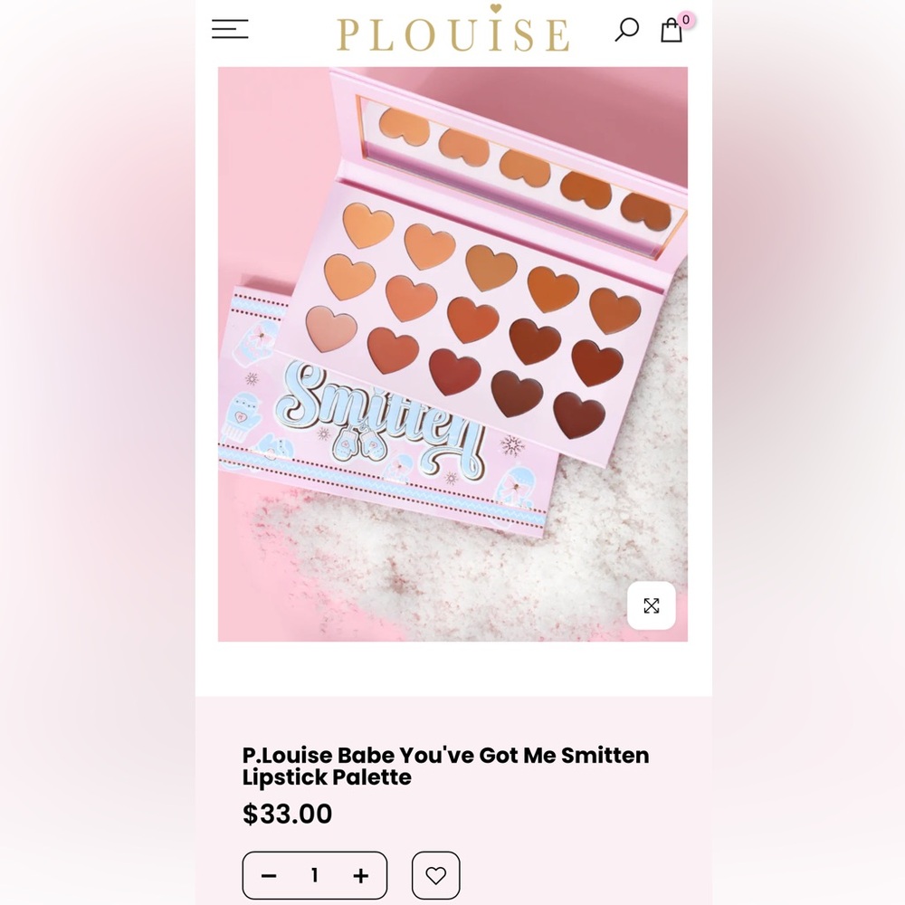 P Louise 15 pan lipstick palette with mirror